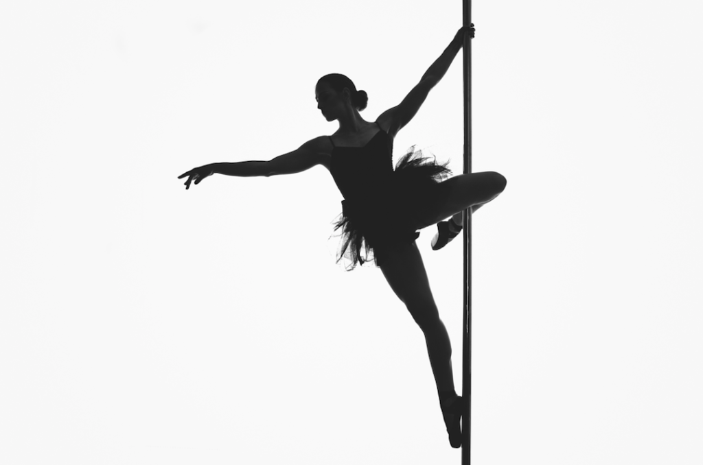 Pole dancing ballerina